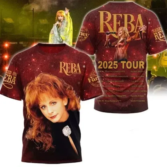 Discover Reba 2025 tour T-shirt