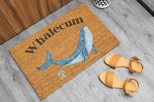 Discover Whalecum Doormat Funny Whale Doormat Sailor Beach House Decor