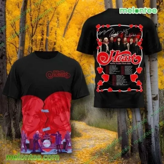 Discover Unisex 3D Rock Band Heart 2025 Tour Shirt Full Sizes Gift for fans