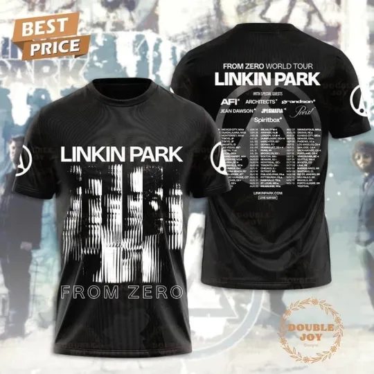 Discover Linkin Park 2025 From Zero World Tour 3D T-Shirt  Gift All Size S-4XL