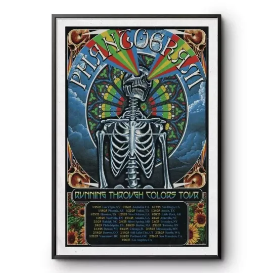 Discover PHANTOGRAM Running Through Colors Tour 2025 Poster