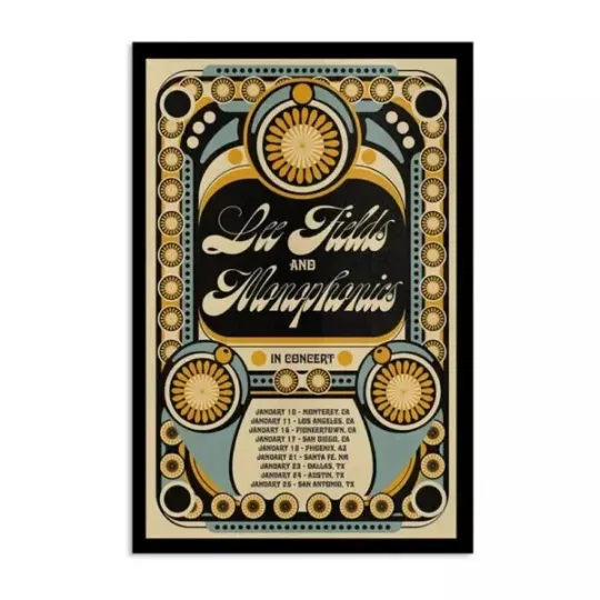 Discover Lee Fields & Monophonics Jan 2025 Concert Tour Poster for Sale