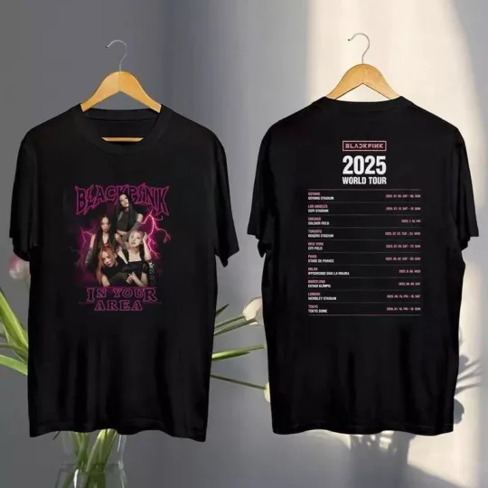 Discover Black Pink Graphic Shirt, Black Pink World Tour 2025 Shirt