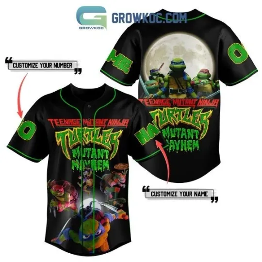 Discover Teenage Mutant Ninja Turtles Mutant Mayhem Personalized Baseball Jersey