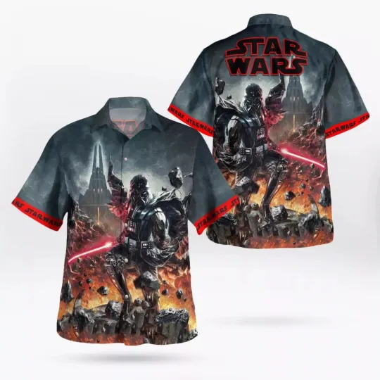 Discover Starr Warss Darthh Vaderr 2025 Starr Warss Anniversary 3D HAWAII SHIRT Mother day Gift