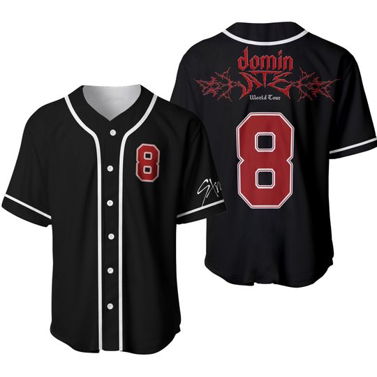 Discover Stray Kids DominATE World Tour Men's Baseball Jersey