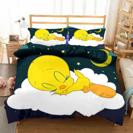 Discover 3D Printed Tweetys Bird Bedding Set Duvet Cover Bed Set Quilt Cover Bedding Set