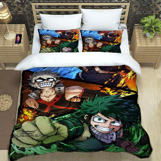 Discover Hero Anime Cartoon Bedding Sets exquisite bed supplies set