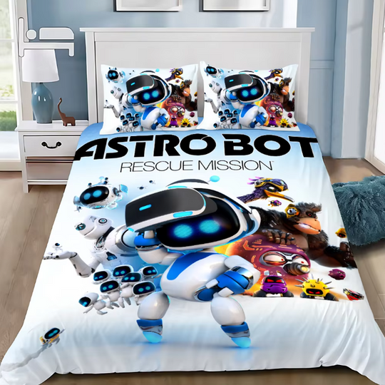 Discover A-Astrobot Sleeping Square Duvet Cover Pillowcase Bedding Set