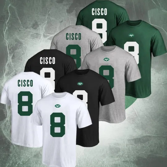 Discover Welcome Andre Cisco New York Jets T-Shirt Name  Number Player Gift Fan