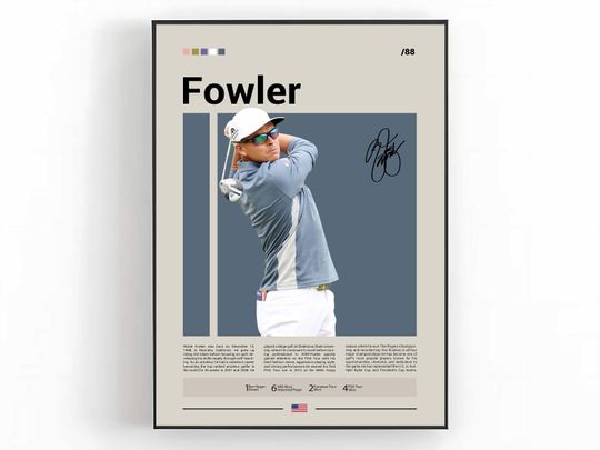 Discover Rickie Fowler Golf Poster, Sports Gift for Golf Lovers and Fans