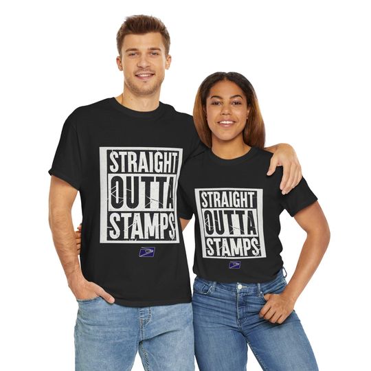 Discover Straight Outta Stamps Unisex Heavy Cotton Tee