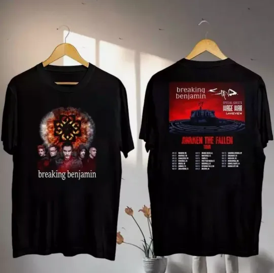 Discover Breaking Benjamin Awaken The Fallen 2025 Tour T-Shirt