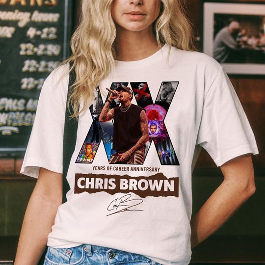 Discover Chris Brown Breezy Bowl XX Tour T-Shirt, Chris Brown Album