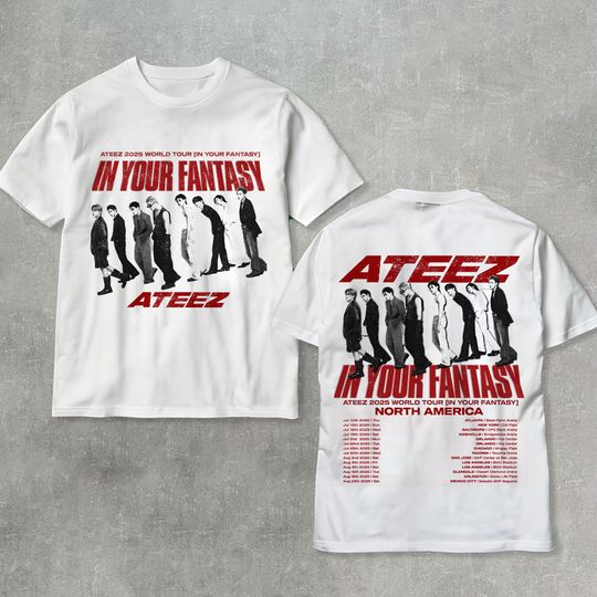 Discover Ateez 2025 World Tour in Your Fantasy Double Sided T-shirt, Ateez World Tour 2025