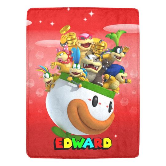 Discover Koopalings Personalized Name Blanket