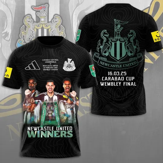 Discover Newcastle city United 3D t-shirt winners 2025 Gift For Fans Dad mom