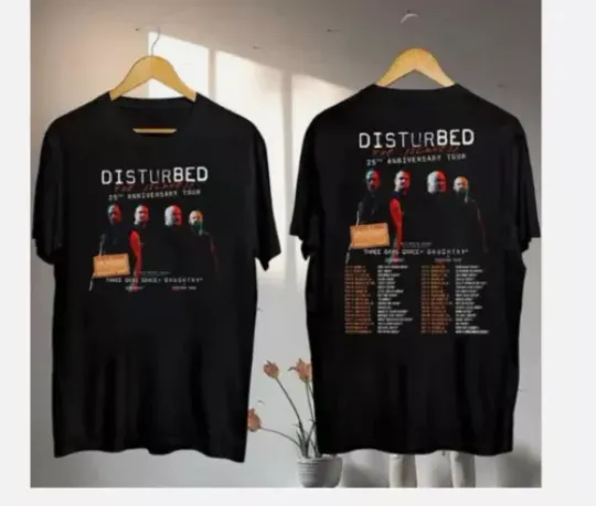 Discover Disturbed The Sickness 25th Anniversary Tour 2025 Shirt, The Sickness 2025