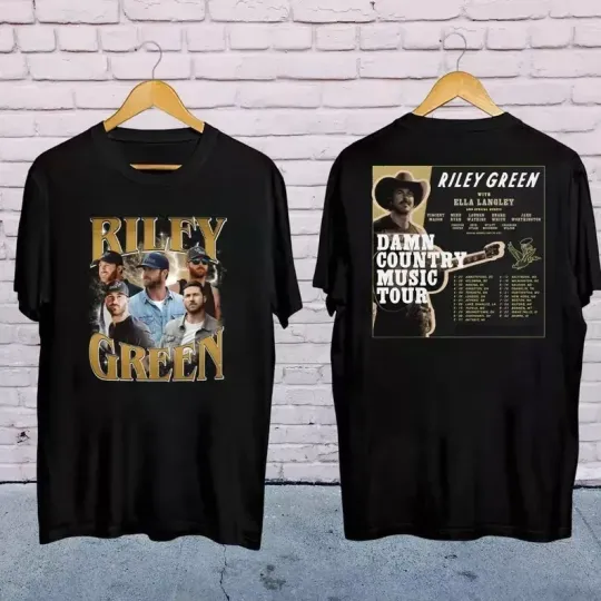 Discover Riley Green Damn Country Music Tour 2025 Shirt, Riley Green 2025 Concert, Riley