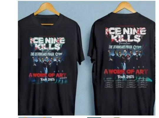 Discover Ice Nine Tour 2025 T-shirt For Fan Hot Hot Hot All Size Men 2 Side BTT306