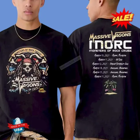 Discover Massive Wagons Monsters Of Rock Cruise Tour 2025 Two Sides Shirt, Gift for Fans