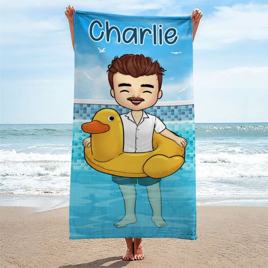 Discover Let's Make A Plash At The Pool Party - Bestie Personalized Custom Beach Towel - Gift For Best Friends, BFF, Sisters