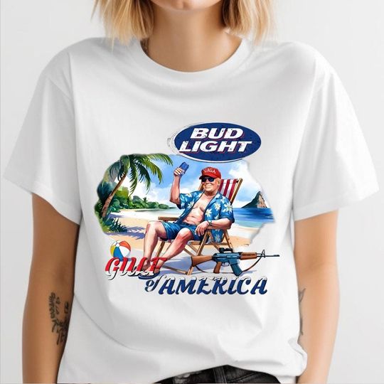 Discover Trump Gulf of America Shirt, Trump Light Beer Shirt Summer Gulf of America Patriotic Shirt, Trump Graphic Tees,Gulf Of Usa Trump 2025 Shirt