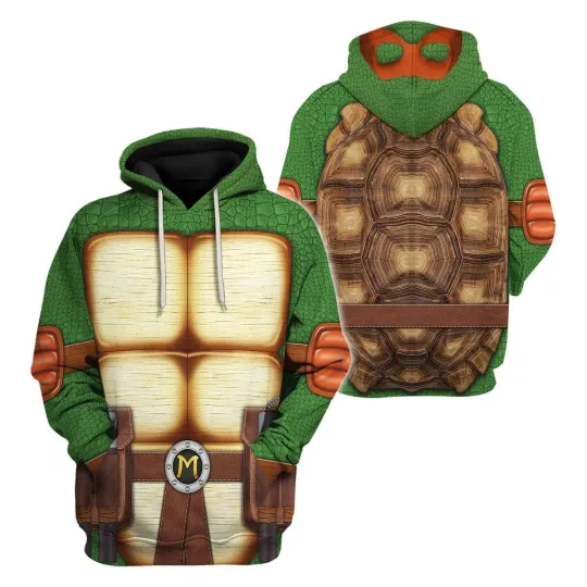 Discover Michelangelo Ninja Turtles Costume Hoodie Jogger Set