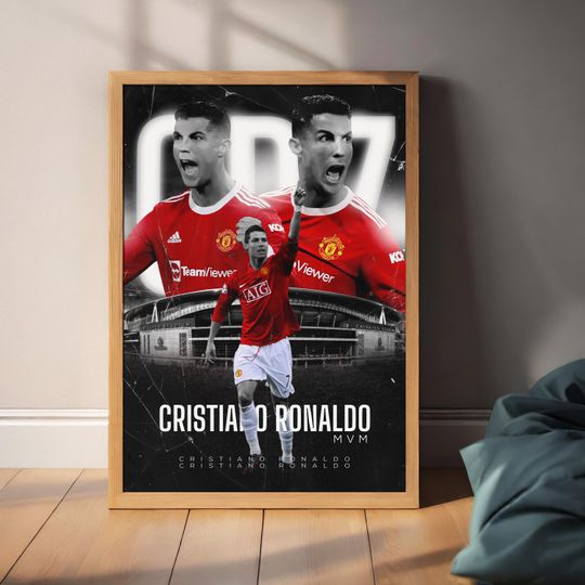 Discover Cristiano Ronaldo Poster, Ronaldo Football Print, Sports Poster, Football Poster