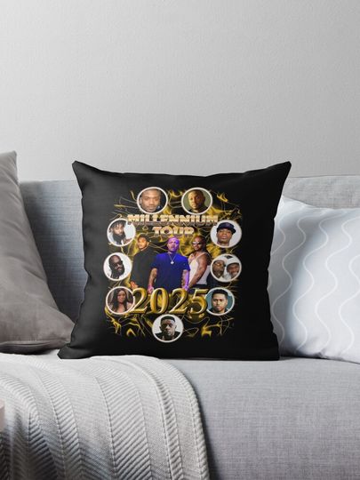 Discover Retro Millennium Tour 2025 Pillow