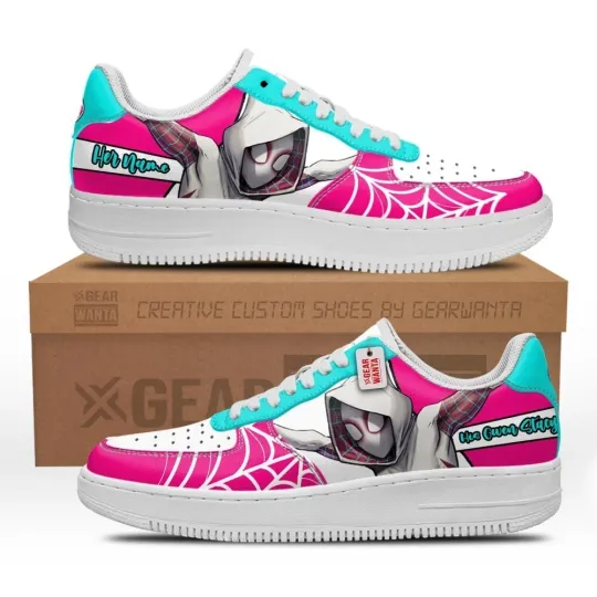 Discover Spider Gwen Stacy Spider-Woman Leather Sneaker Men And Women