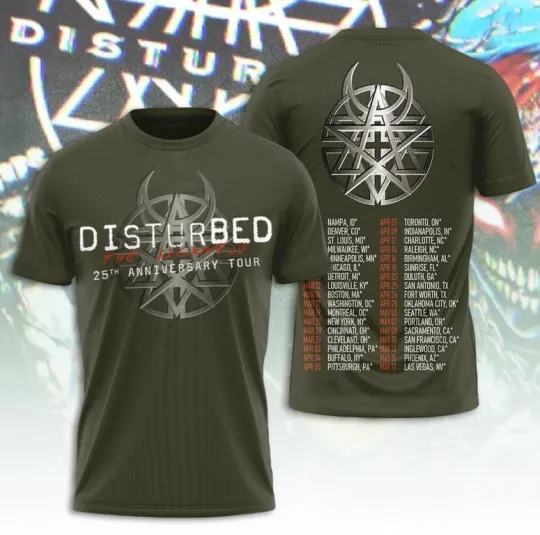 Discover Disturbed 25Th Anniversary 3D T-Shirt
