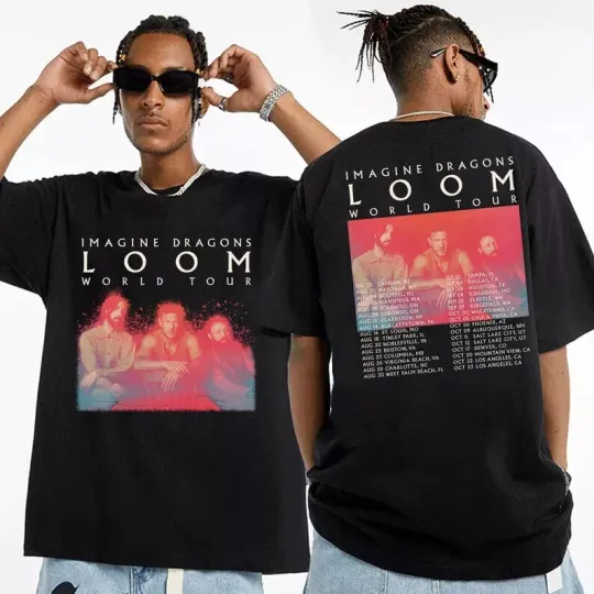 Discover Graphic Imagine Dragons Loom Tour 2024 T-Shirt, Imagine Dragons Band T-Shirt