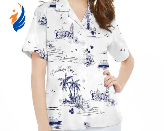 Discover Vintage Mickeyy Friends Hawaiian Shirt Disneyyy Cruise Line Castaway Cay Mode