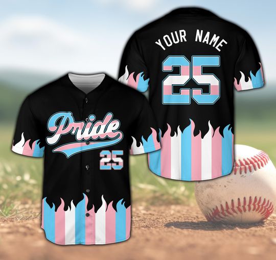 Discover Personalized Name Pride Baseball Jersey, Custom Rainbow Pride LGBTQ Jersey