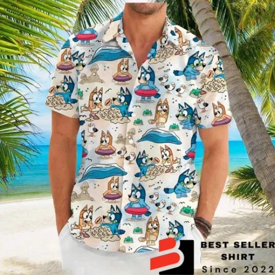 Discover BlueyDad Rad Dad Hawaiian Shirt BlueyDad Family Shirt Cool Dad Club Shirt