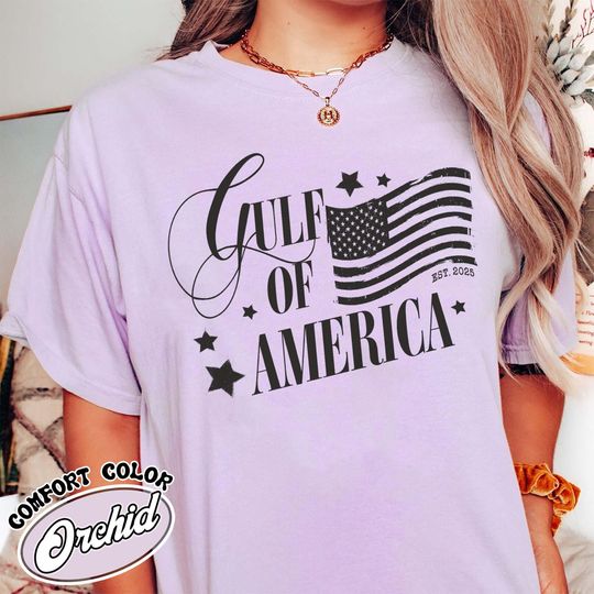 Discover The Gulf of America Est 2025 Shirt, Patriotic Republican Shirt