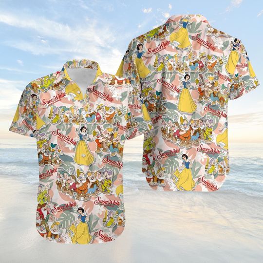 Discover Snoww Whitee Hawaiian Shirt, Seven Dwarfs Aloha Shirt