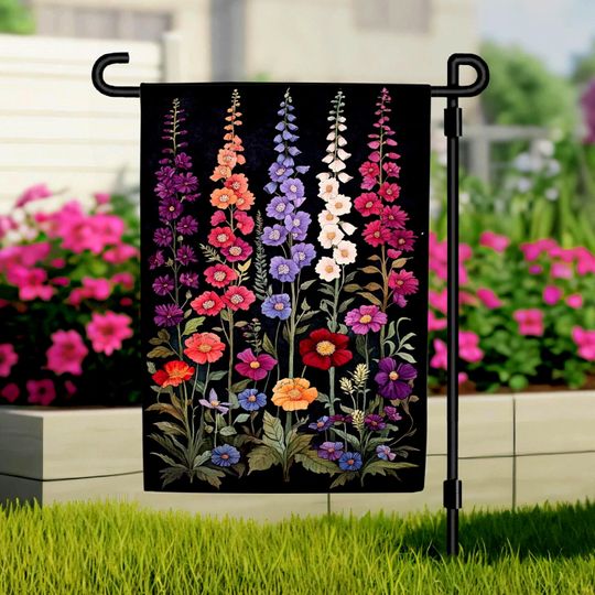 Discover Subtle FDT Floral Garden Flag, Flower Design, Anti Fascism