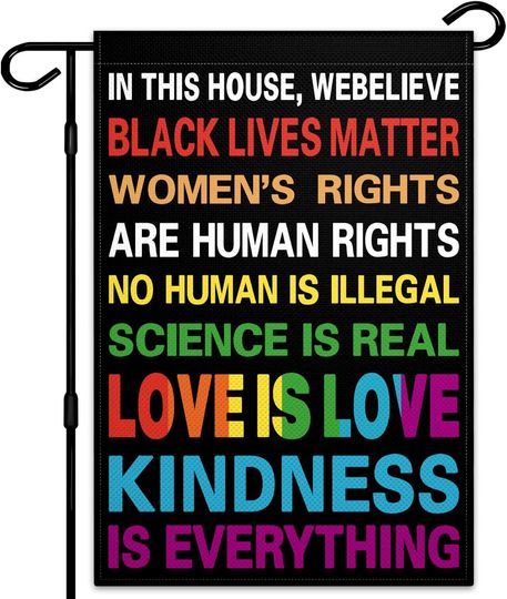 Discover Pride Garden Flag 12x18 Inch In This House We Believe Yard Sign Garden Flag