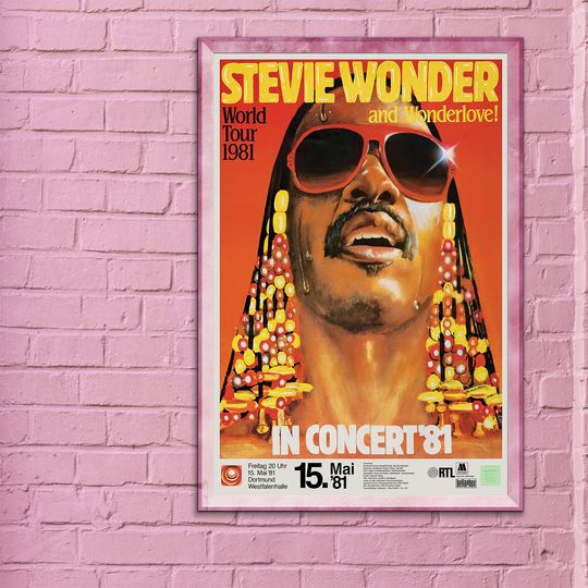 Discover Stevie Wonder 1982 Concert Poster