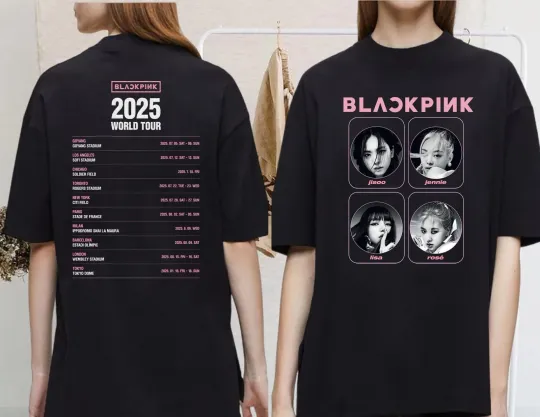 Discover Graphic Black Pink Shirt  Black Pink World Tour 2025 Shirt   Black Pink Blink