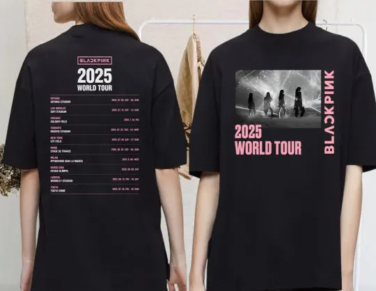 Discover Black Pink World Tour 2025 T-Shirt, Black Pink 2025 Concert Merch