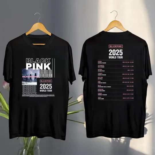 Discover 2025 Black Pink World Tour T-Shirt  Black Pink 2025 Concert Tee  Black Pink Shirt