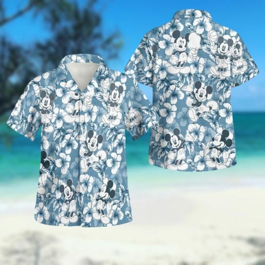 Discover Mickeyy Hawaii Shirt, Mickeyy Aloha Shirt, Disneyyy Hawaiian Shirt, Summer Vacation Shirt, Mickeyy mouse Button Shirt, Cartoon Beach Shorts
