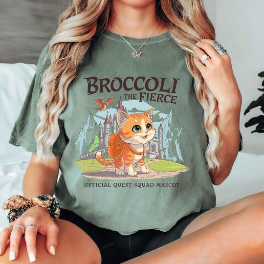 Discover Broccoli the Fierce Shirt, Fourth Wing Inspired Tee, Quest Squad Fantasy Shirt