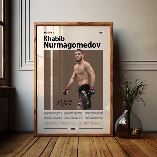 Discover Khabib Nurmagomedov Poster, MMA Poster, Boxing Poster, Sports Poster