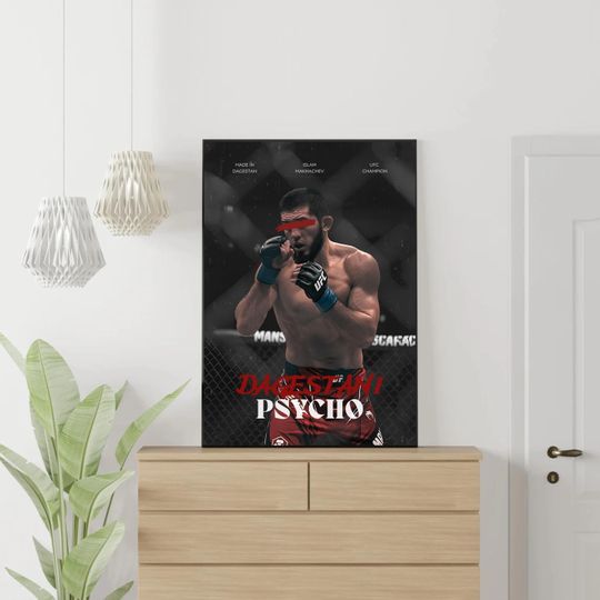 Discover Islam Makhachev Psycho Poster, mma poster, sport wall art
