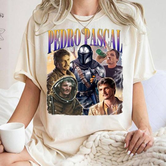 Discover Vintage Pedro Pascal Shirt, Retro 90s Pedro Pascal T-Shirt, Pedro Pascal Fans Gift