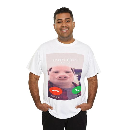 Discover Funny John Pork Meme T-Shirt, Brainrot, Gen z Related, Reels